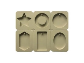 Molde silicona tags 6 figuras diferentes